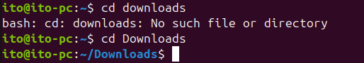 Figure 12. Message when the path is not entered accurately