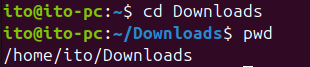 그림 4. 리눅스 명령어 cd와 pwd 사용