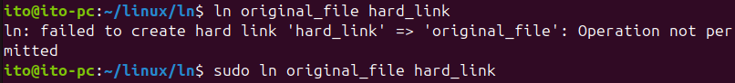 Figure 13. Using the Linux Command ln with sudo Due to Permission Issues