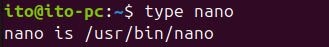 Figure 2. Linux Command type: Checking an external command