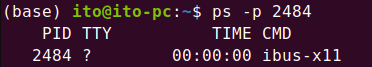 Figure 5. Linux command ps: viewing a process with a specific PID